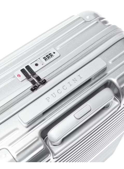 Walizka średnia Puccini Dallas - srebrny