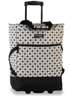 Torba na kółkach / wózek Punta Wheel Print - beige / navy blue