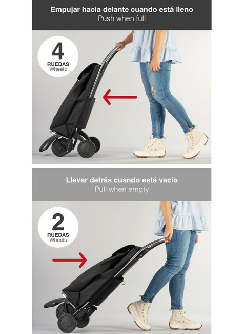 Wózek składany na zakupy Rolser BIG 4LT POLAR - purple