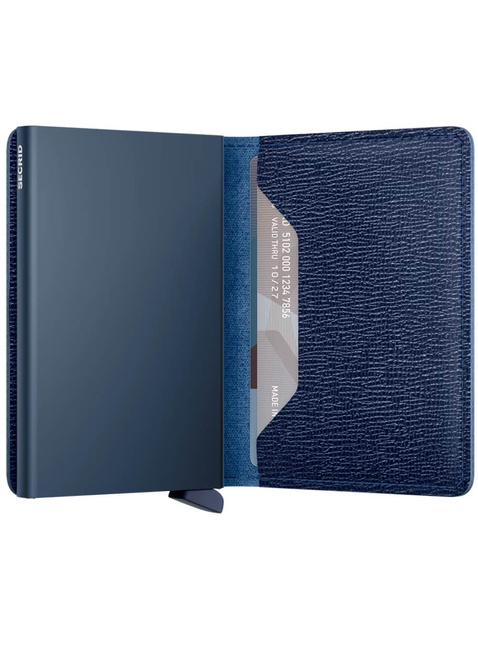 Mały portfel RFID Secrid Crisple Slimwallet - navy