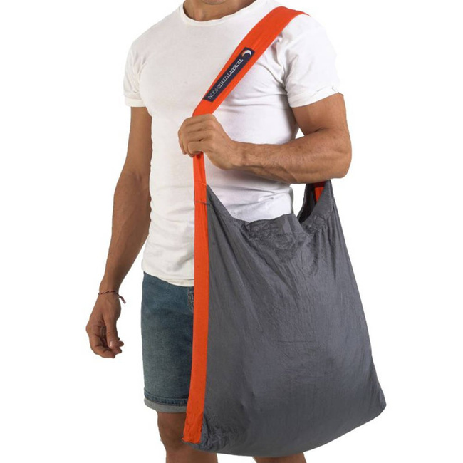 Torba na zakupy składana Eco Bag L Ticket To The Moon - dark grey / orange