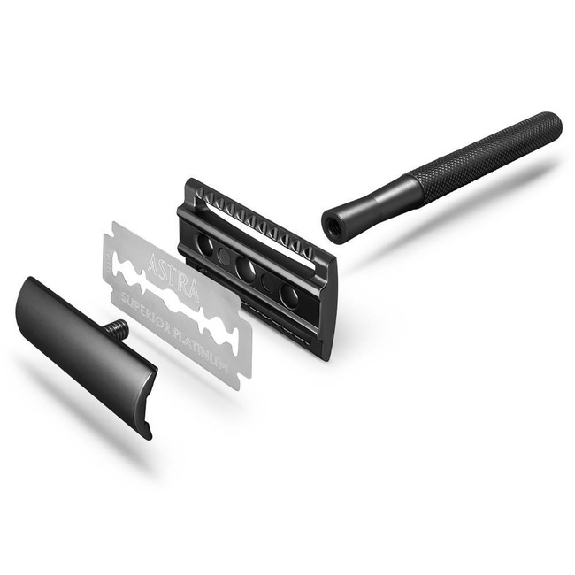 Ekologiczna metalowa maszynka do golenia Bambaw - black