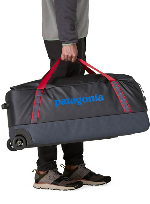 Torba podróżna na kółkach Patagonia Black Hole Matte Wheeled Duffel 100 l - smolder blue / amanita red