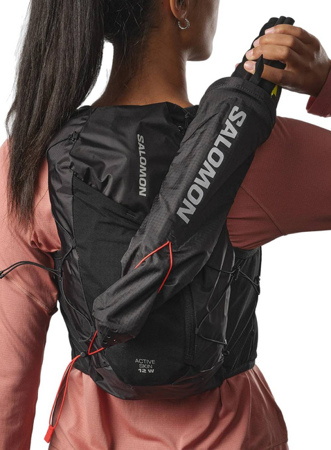 Damska kamizelka do biegania Salomon Active Skin 12 Women - emerglow / black