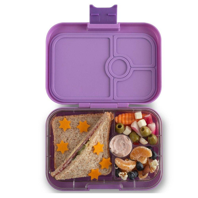 Prostokątny Lunchbox do szkoły Yumbox Panino - dreamy purple / panda