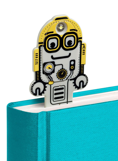 Lampka zakładka do książki Thinking Gifts Flexilight Pal LED - robot grey