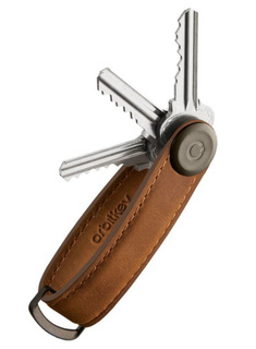 Skórzane etui na klucze Orbitkey Key Organiser Crazy Horse - chestnut brown / brown