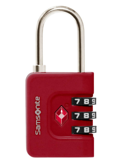 Kłódka do walizki Samsonite Ta Revolution Combilock 3 Dial TSA - red