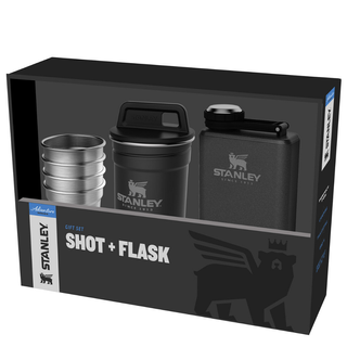 Zestaw kieliszki i piersiówka Stanley Adventure Gift Set Shotglass + Flask - matte black