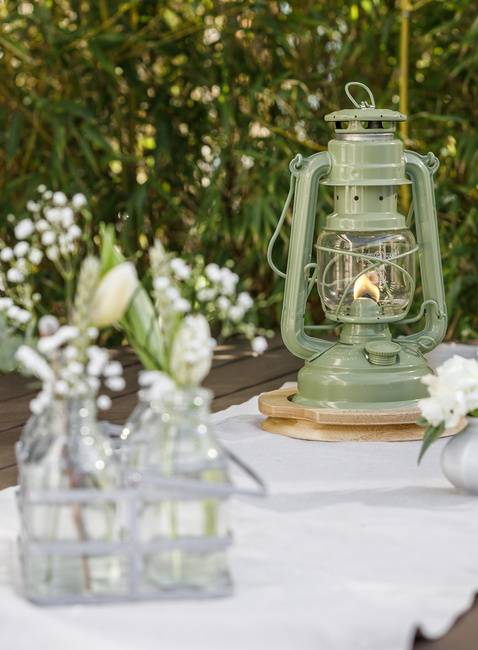 Lampa naftowa Feuerhand Hurricane Baby Special 276 - sage green