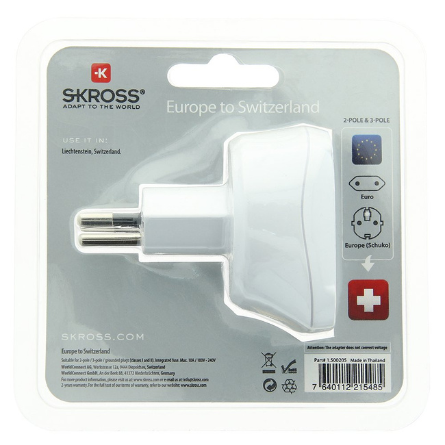Adapter podróżny Skross do Szwajcarii