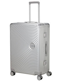 Walizka duża American Tourister Soundbox Alu - silver