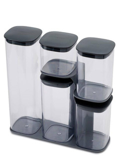 5 pojemników do przechowywania Podium Joseph Joseph - grey