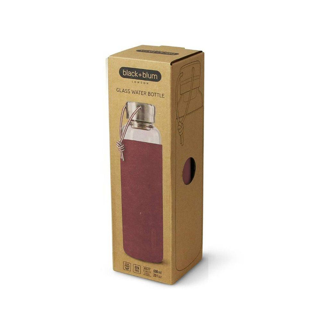 Wielorazowa butelka na wodę 600 ml Black + Blum - burgundy