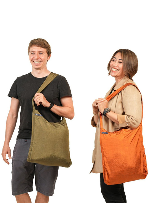 Torba na zakupy składana Ticket To The Moon Premium Eco Bag M - terracotta orange