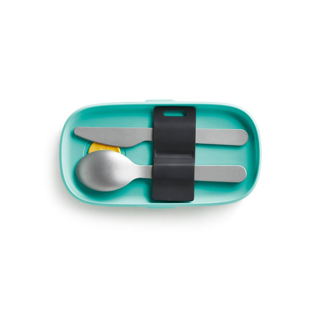 Dwupoziomowy lunchbox Lekue TO GO 2 x 500 ml - turquoise