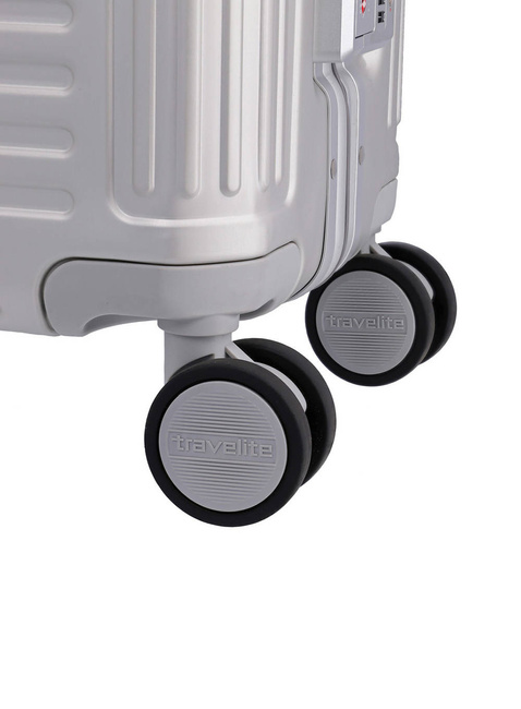 Walizka kabinowa Travelite Next Trolley S - silver