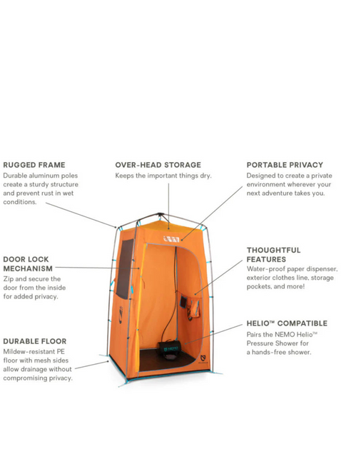 Namiot prysznicowy Nemo Heliopolis™ Privacy Shelter & Shower Tent - monarch