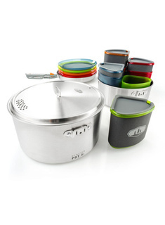 Zestaw naczyń turystycznych GSI Outdoors Glacier Stainless Camper