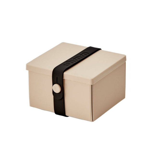 No.02 lunchbox składany z opaską Uhmm - mocca / black