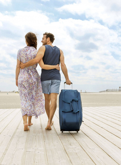 Torba podróżna na kółkach Travelite Skaii - niebieska