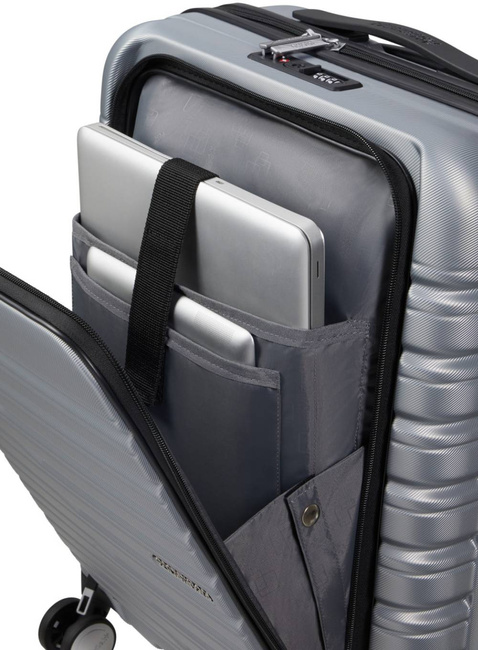 Walizka kabinowa American Tourister Flashline Frontloader - sky silver