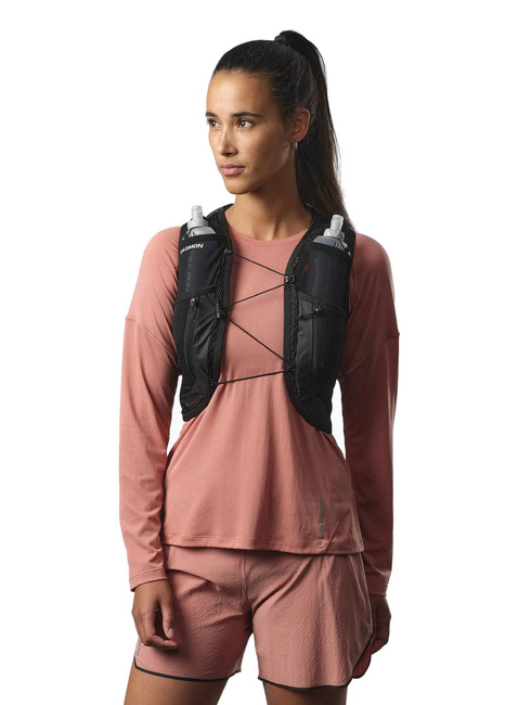 Damska kamizelka do biegania Salomon Active Skin 12 Women - emerglow / black