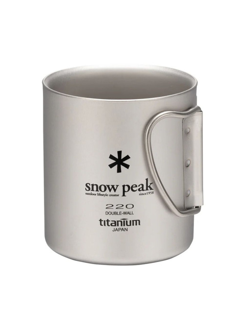 Kubek tytanowy izolowany Snow Peak Ti -Double 220 Mug - silver