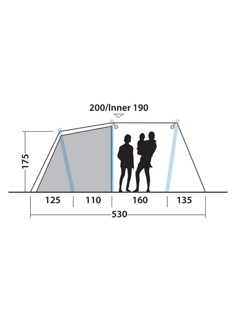 Namiot 6-osobowy dmuchany Outwell Starhill 6A - blue