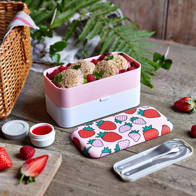 Komplet stalowych sztućców MB Pocket Monbento - coton