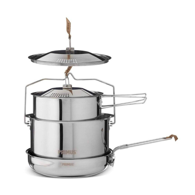 Zestaw naczyń turystycznych CampFire L Cookset Primus - stal nierdzewna
