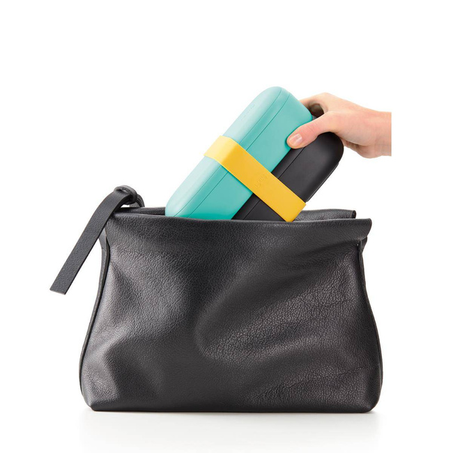 Dwupoziomowy lunchbox Lekue TO GO 2 x 500 ml - turquoise