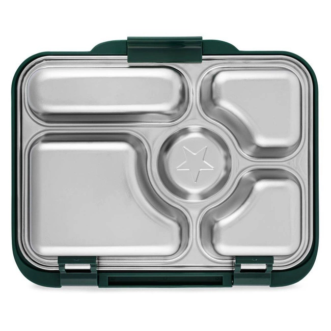 Lunchbox podróżny Yumbox Presto ze stalową tacą - kale green