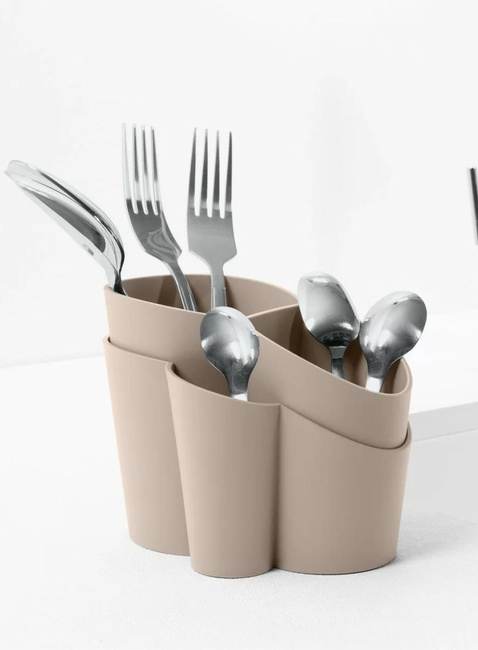 Pojemnik ociekacz na sztućce Blim+ Gocciolo - moka grey
