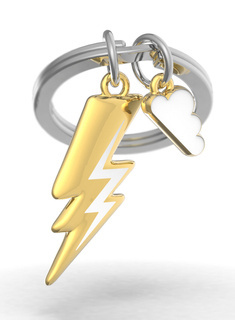 Brelok do kluczy zawieszka do torby Metalmorphose piorun i chmura