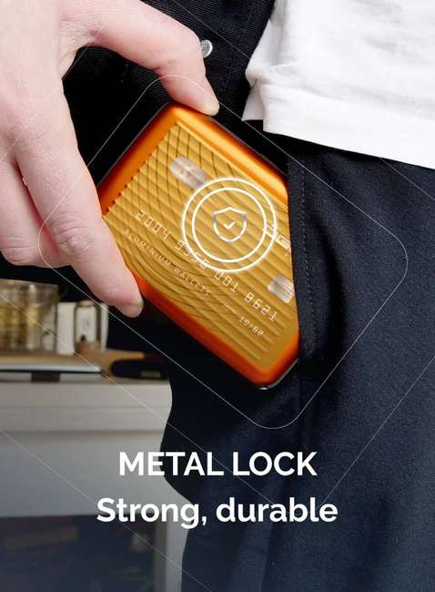 Portfel aluminiowy Ogon Design Stockholm Smart Case V3 - orange