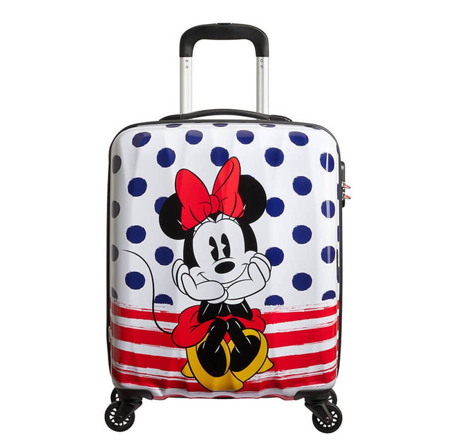 Walizka kabinowa American Tourister Disney Legends - Minnie blue dots