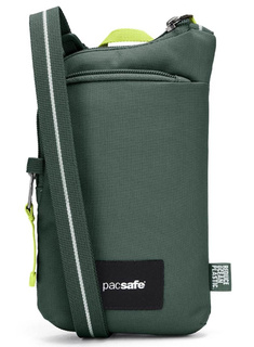 Saszetka antykradzieżowa na dokumenty Pacsafe Go Tech Crossbody - spruce green