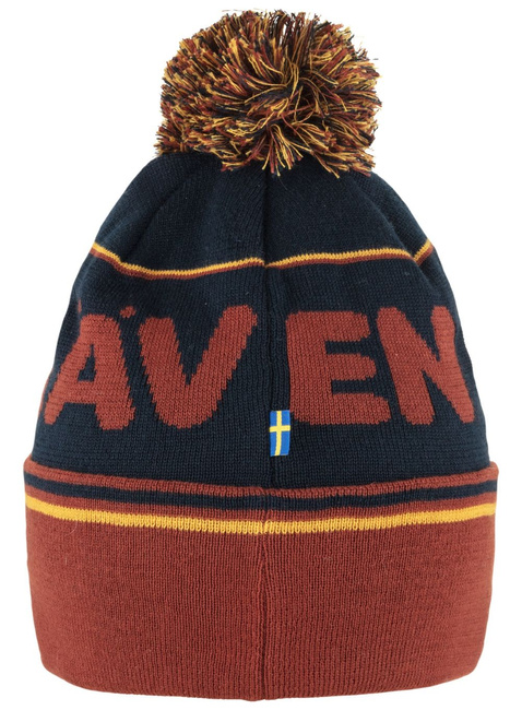 Czapka codzienna Fjallraven Pom Hat - autumn leaf / dark navy
