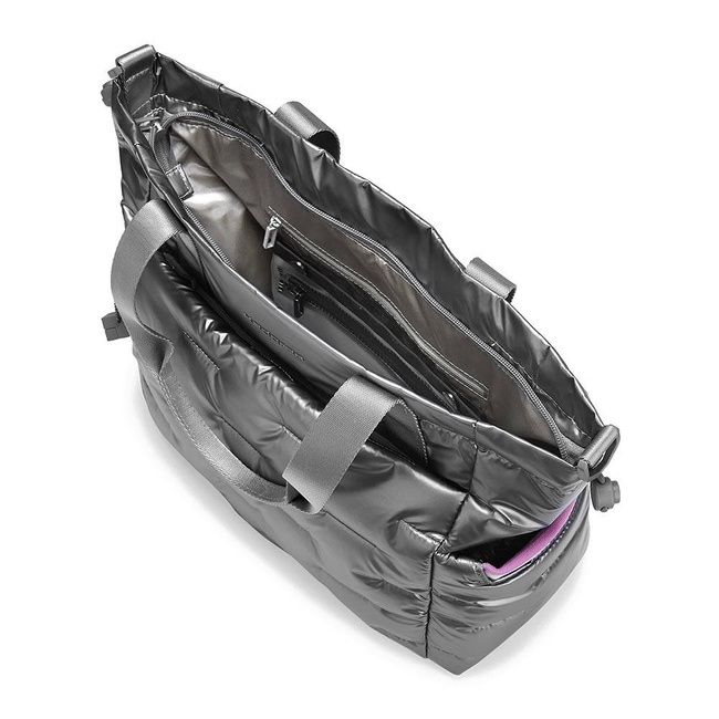 Torba damska szoperka Hedgren Puffer Tote - silver