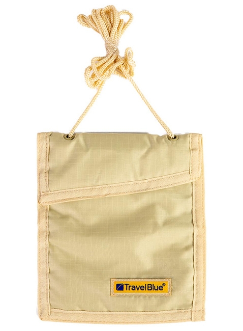 Portfel na szyję Travel Blue RFID Blocking Slimline Neck Wallet - beige