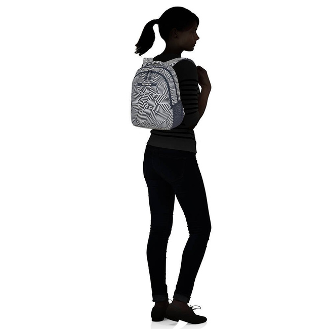 Plecak miejski Samsonite Rewind Backpack S - navy blue stripes