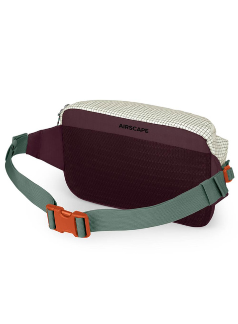 Torba biodrowa Osprey Transporter™ Waist Pack - mystery white / moody burgundy