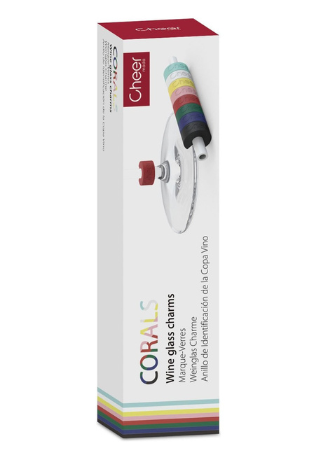 Znaczniki do kieliszków Cheer Moda Corals Glass Markers - multicolour