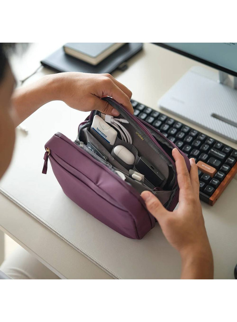Organizery biurowe podróżne Orbitkey 2-in-1 Tech Pouch - plum