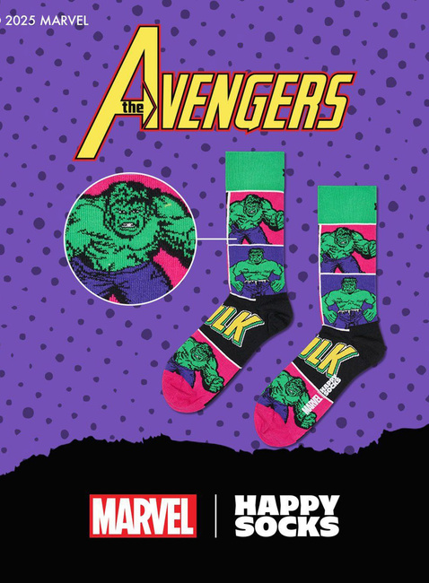 Skarpety Happy Socks MARVEL™ Avengers - green / The Hulk