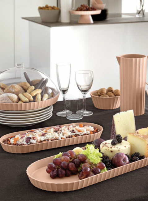 Taca owalna do serwowania Blim+ Minerava M - brown sugar