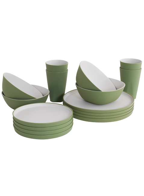 Zastawa stołowa turystyczna Outwell Gala dla 4 osób - shadow green
