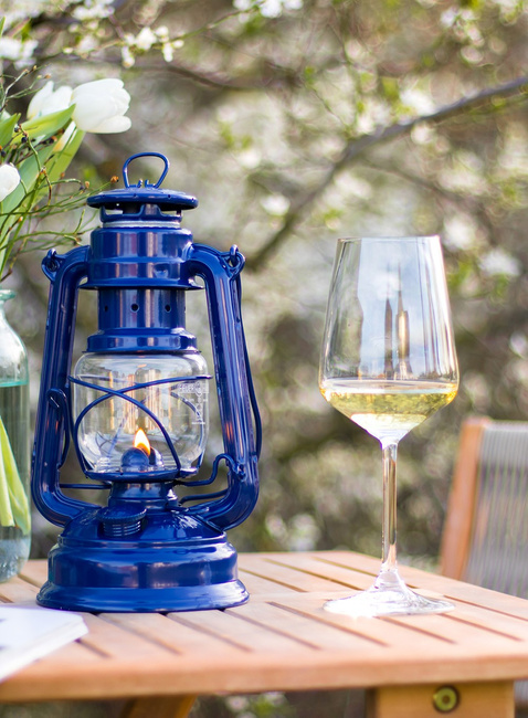 Lampa naftowa Feuerhand Hurricane Baby Special 276 - cobalt blue