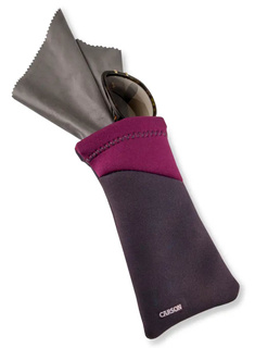 Etui na okulary ze ściereczką Carson Eyeglass Pouch - plum purple